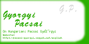 gyorgyi pacsai business card